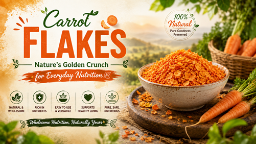 Carrot Flakes – Nature’s Golden Crunch for Everyday Nutrition